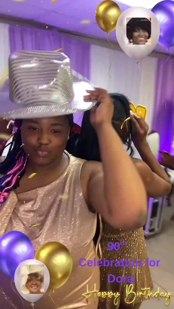Guest posing with a prop hat